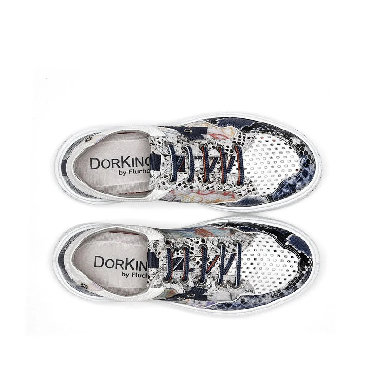 Fluchos Trozos D8751 sneakers donna blu leggere