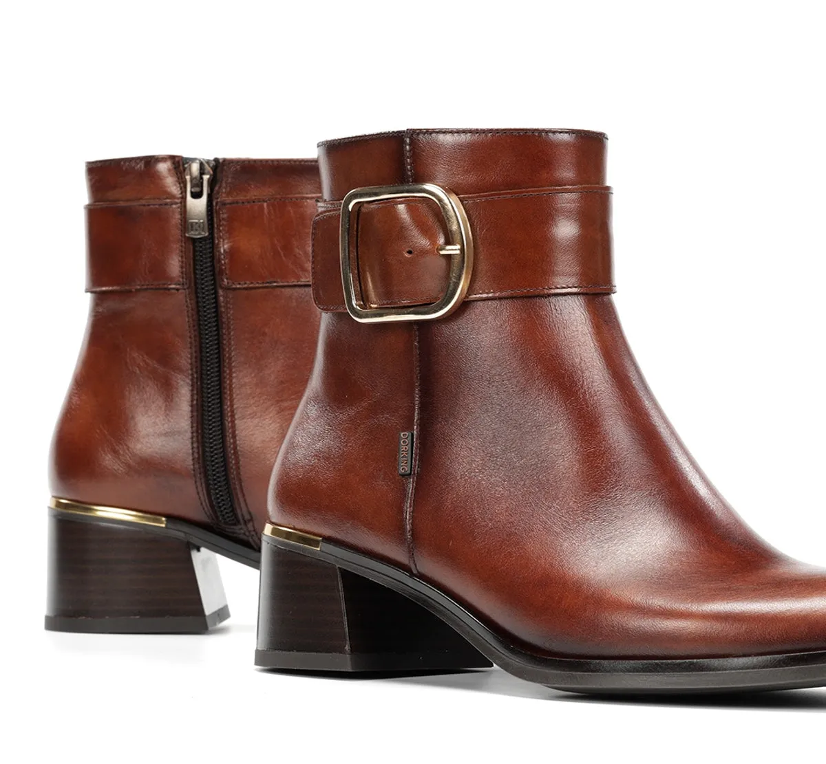 Dorking Kim D9603 stivaletto donna marrone tacco basso
