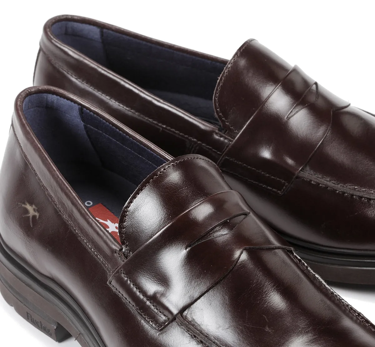 Fluchos Belgas F0633 mocassini uomo marrone in pelle
