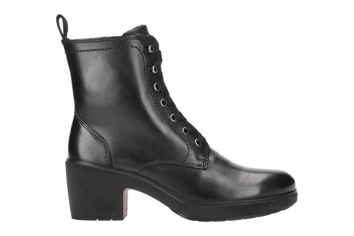 Ecco Metropole Zurich stivali stringati donna nero sherpa 55