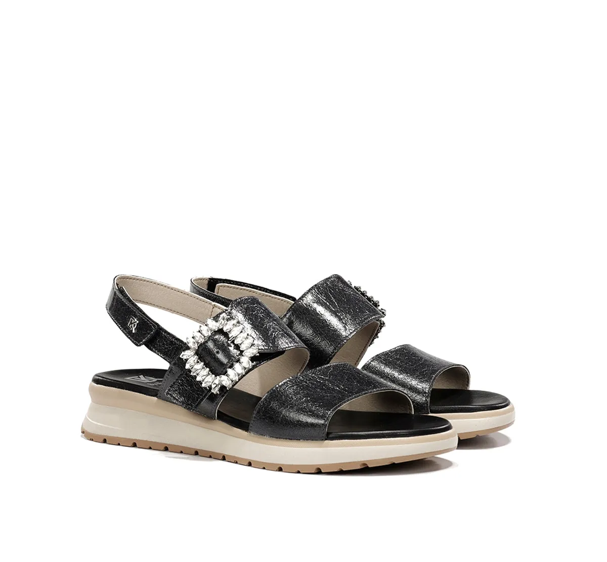 Fluchos Ter D9724 sandali neri donna sportivi