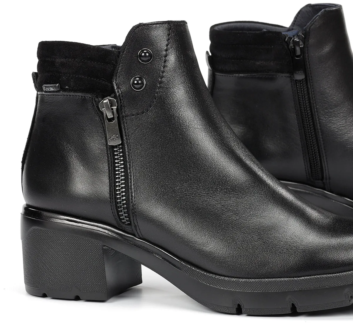 Fluchos Fugaz F2102 tronchetti donna neri tacco