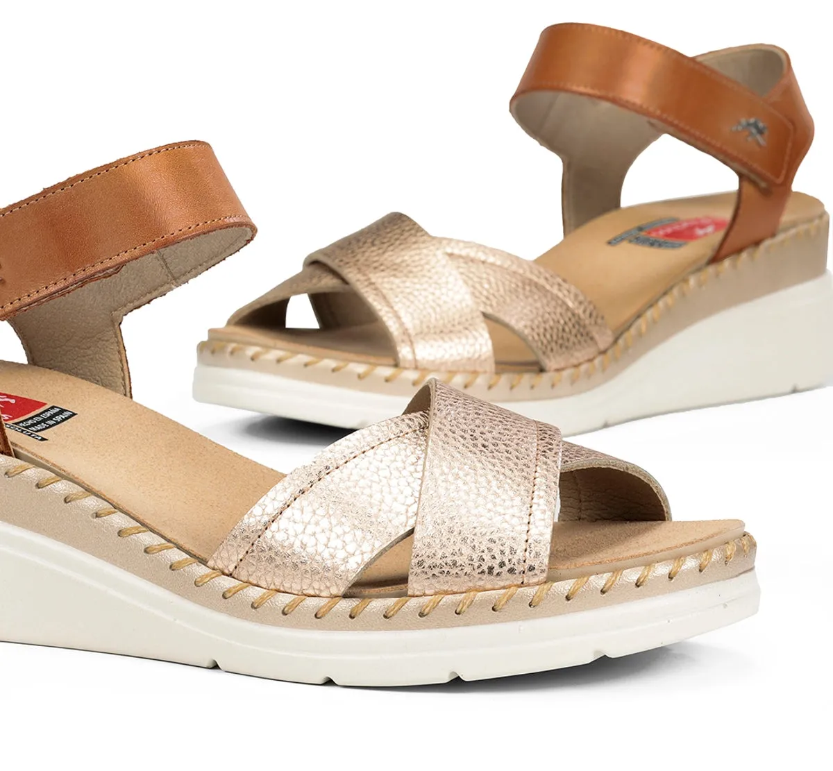 Fluchos Leza F2139 sandalo donna oro leggero