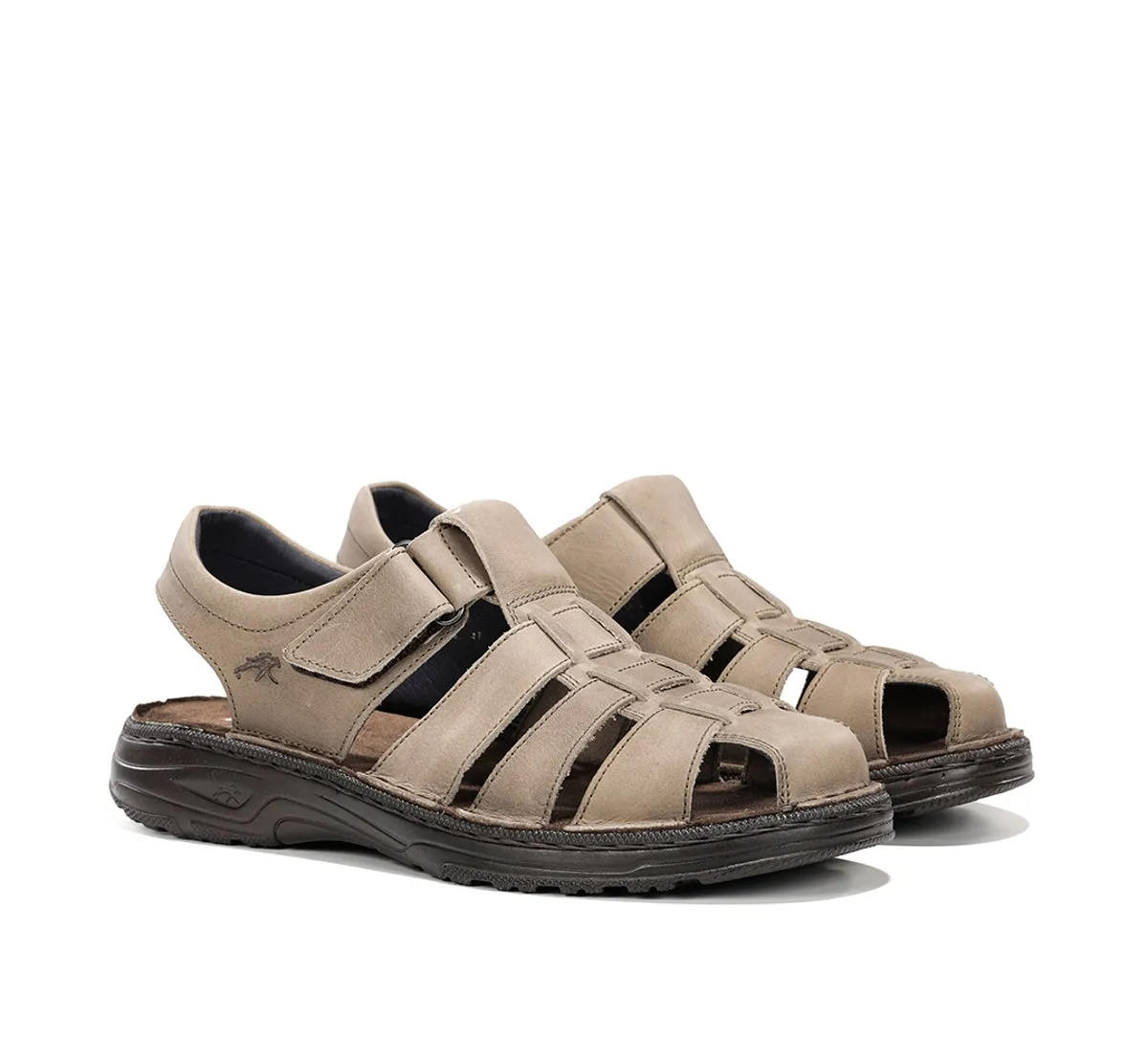 Fluchos Azores F2198 sandalo uomo taupe pianta larga