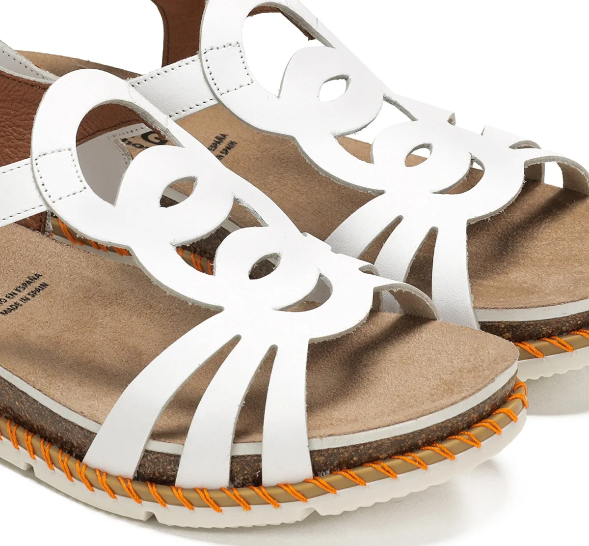 Dorking Sport D9322 sandalo donna bianco velcro