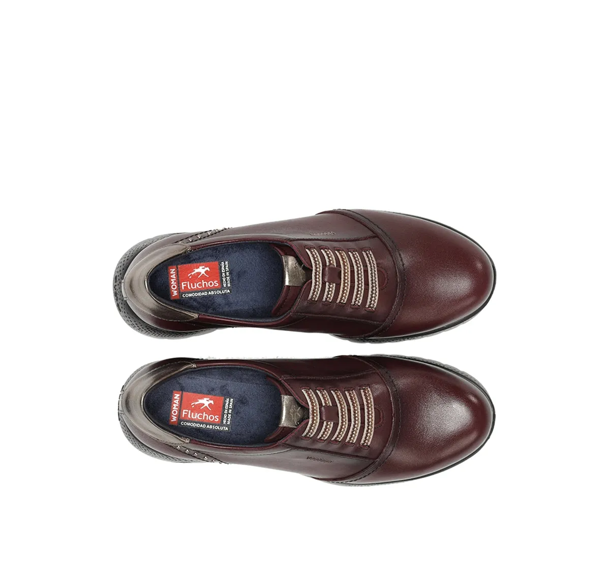 Fluchos Live F2096 sneakers donna bordeaux zeppa
