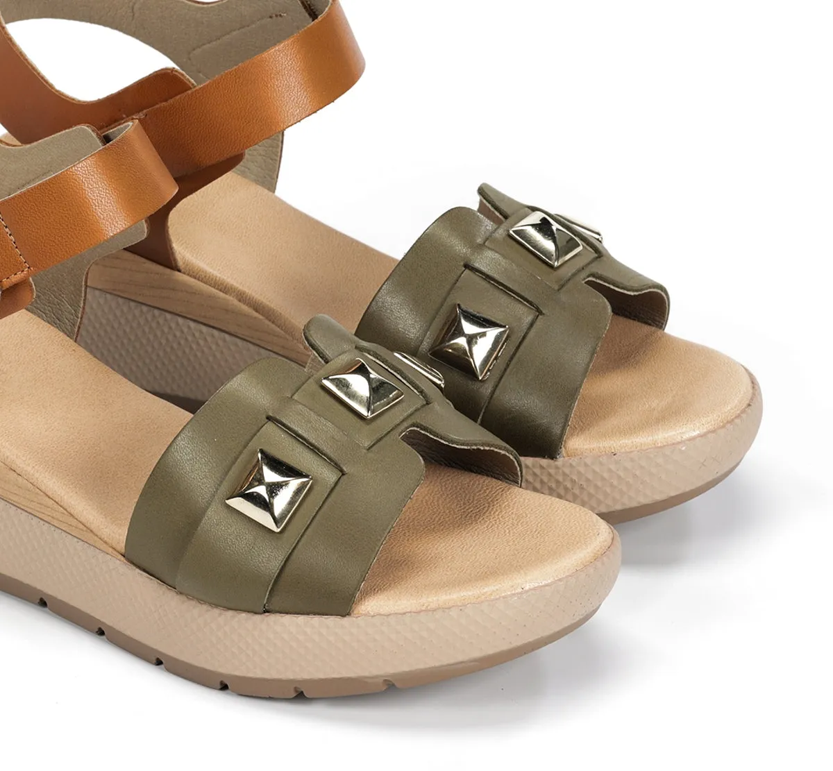 Dorking Ever D9497 sandali donna verde cinturino fibbia