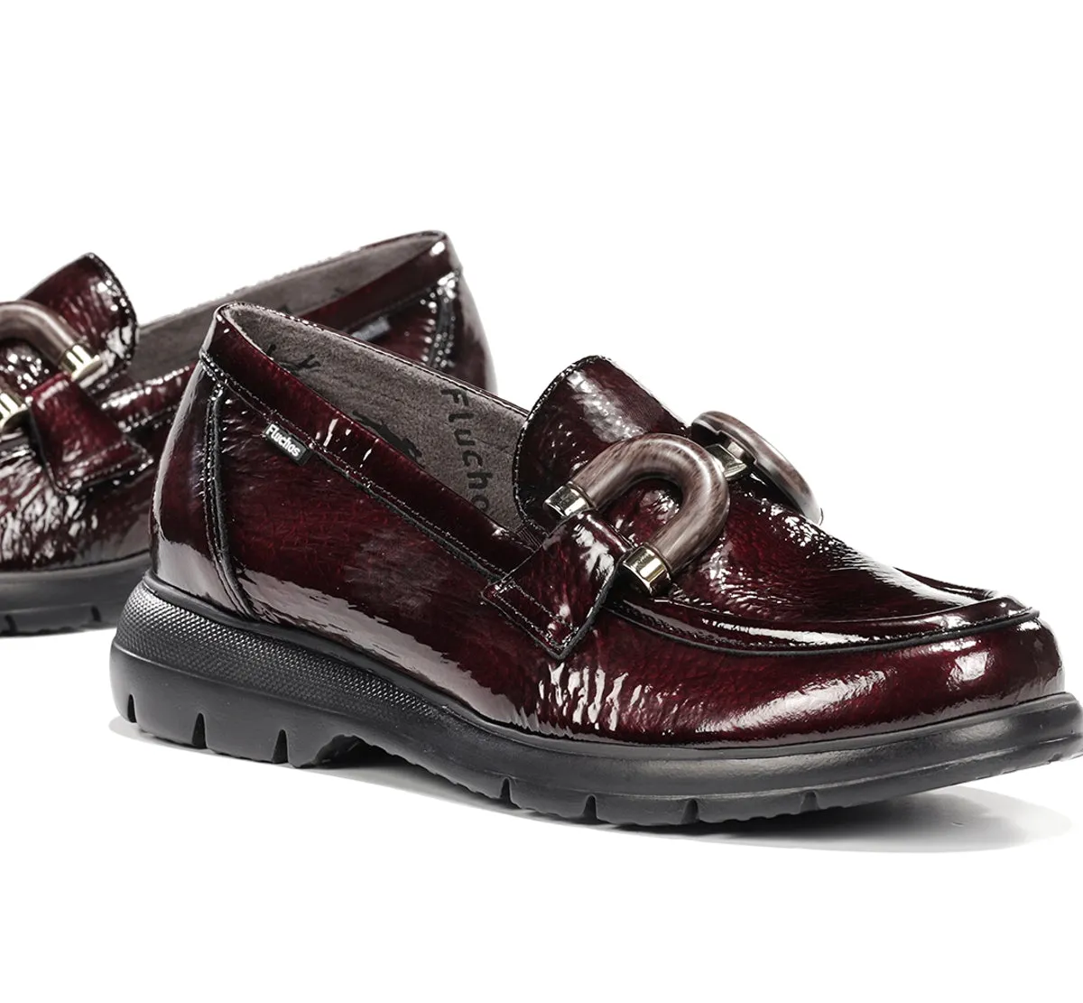 Fluchos Gladis F2514 mocassini rossi donna leggeri