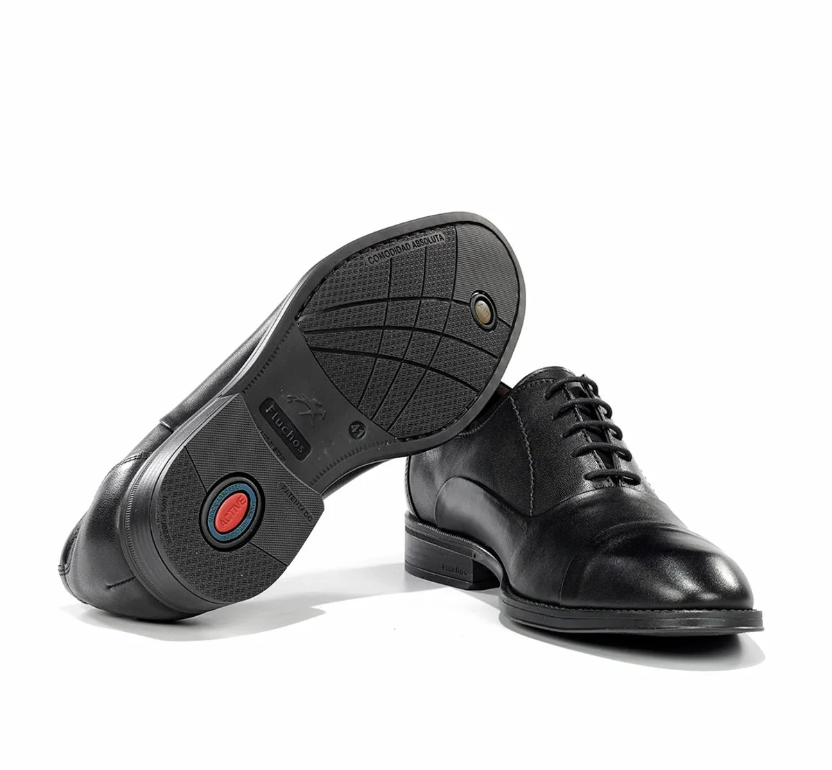 Fluchos Nantes F2487 scarpe uomo nere pelle