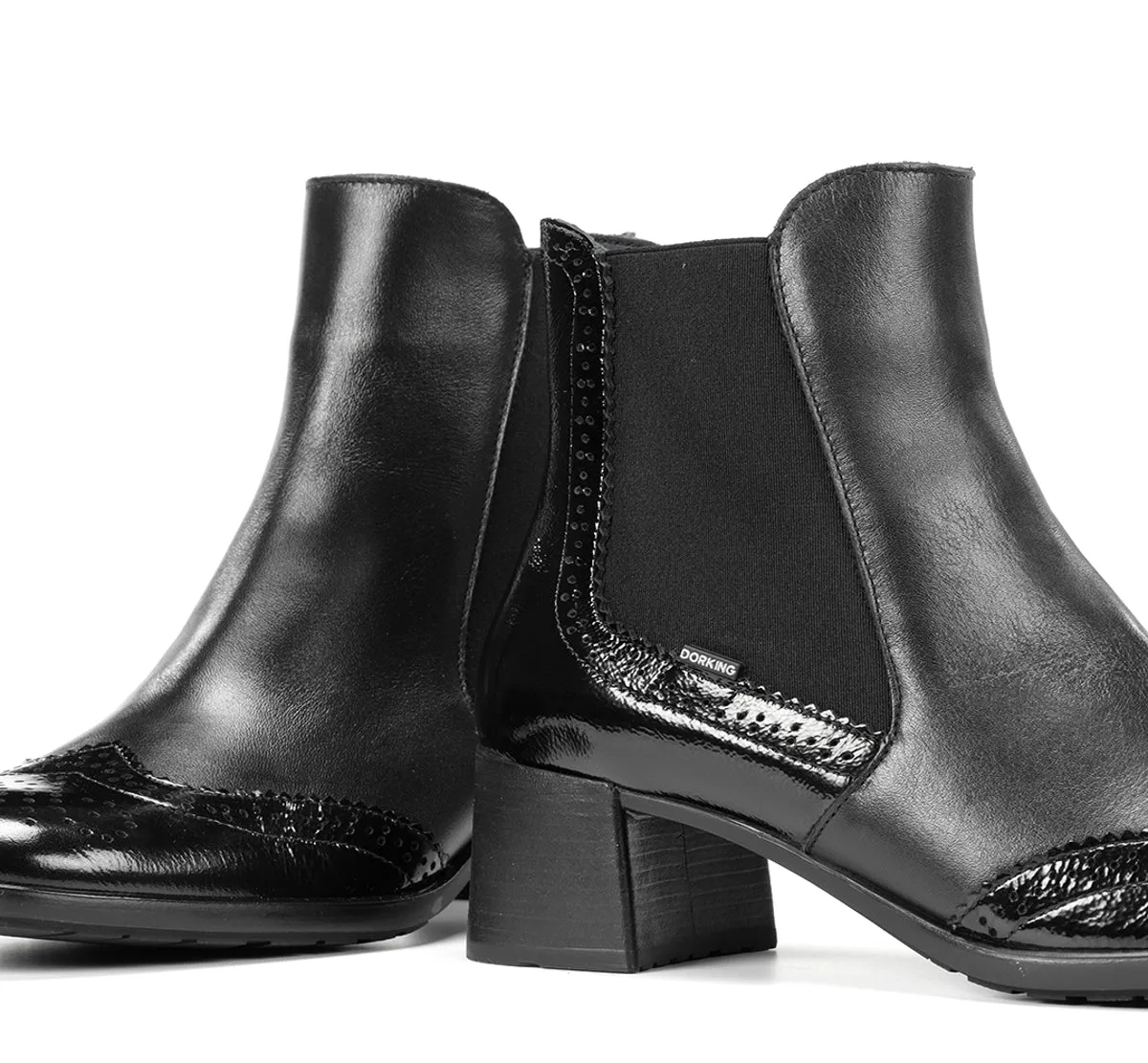 Fluchos Dorking Ikia D9368 tronchetto nero fibbie