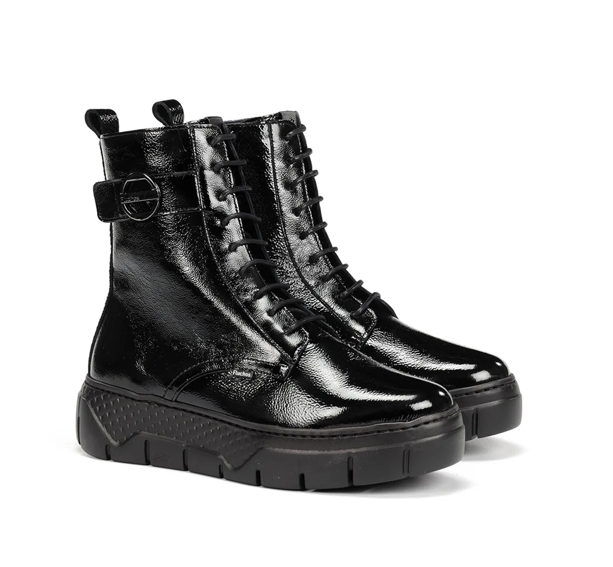 Fluchos Ilia F2303 stivaletti donna nero con lacci