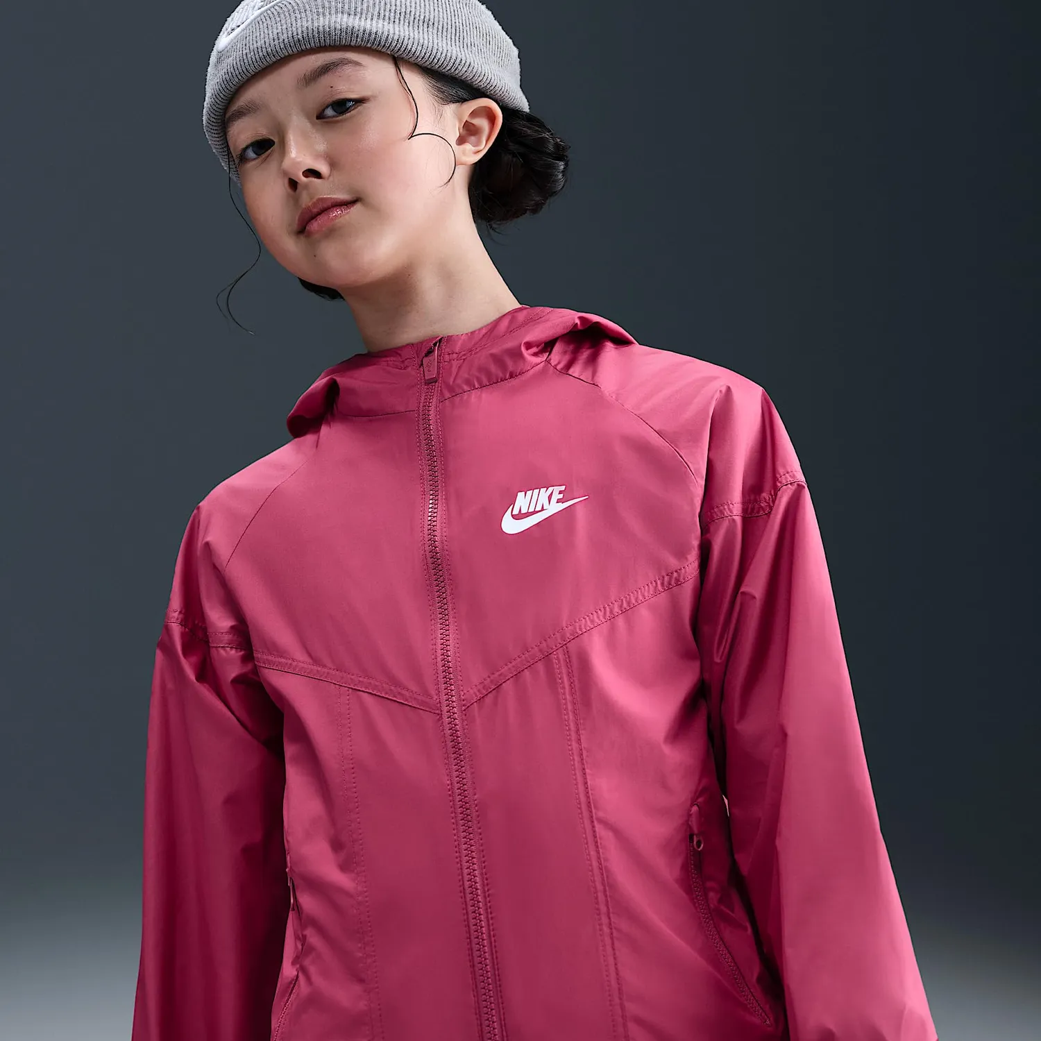 Nike Windrunner Repel giacca bambini 12-13 anni antracite