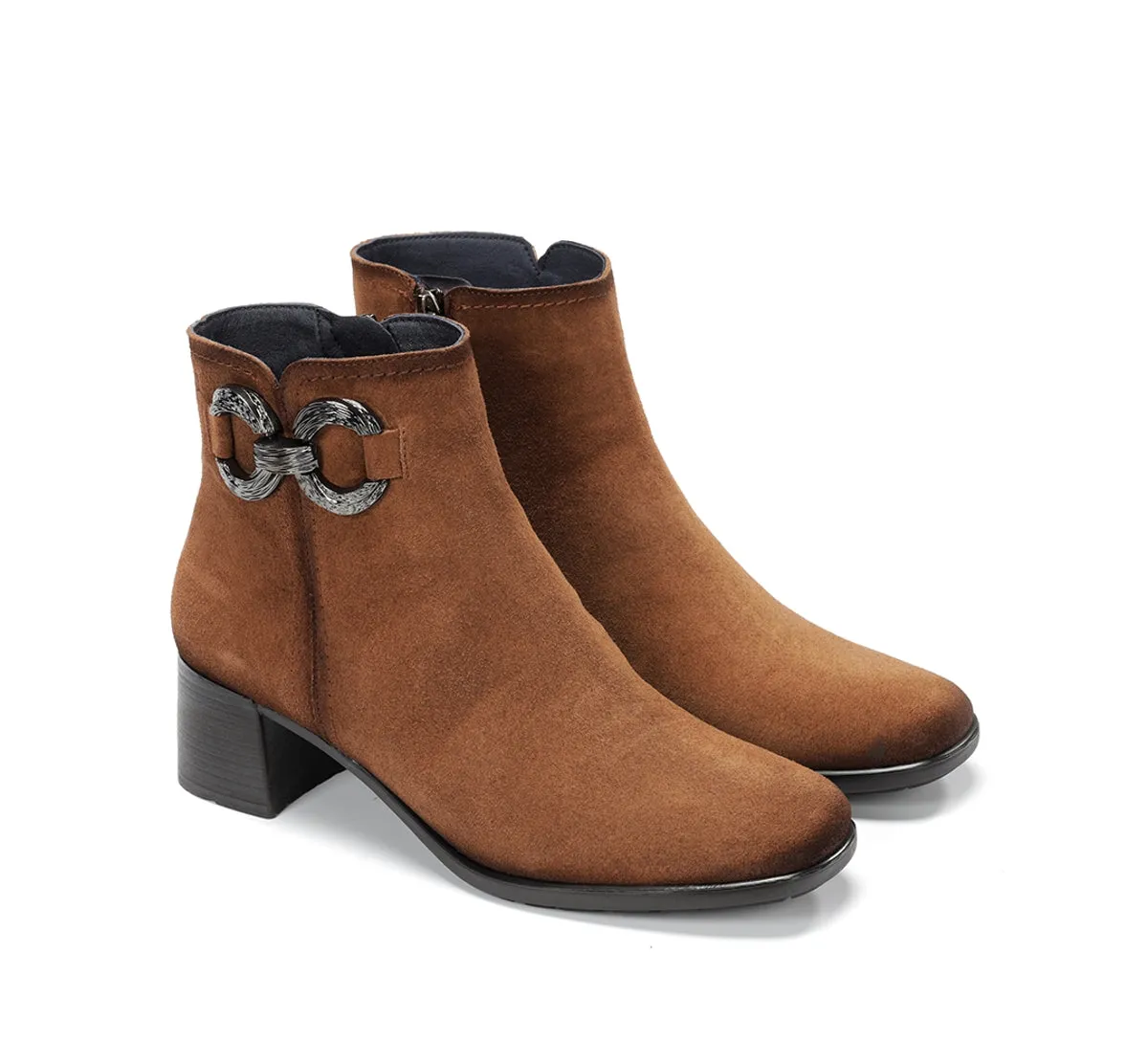Fluchos Ikia D9200 Tronchetti Donna Marrone con Fibbia