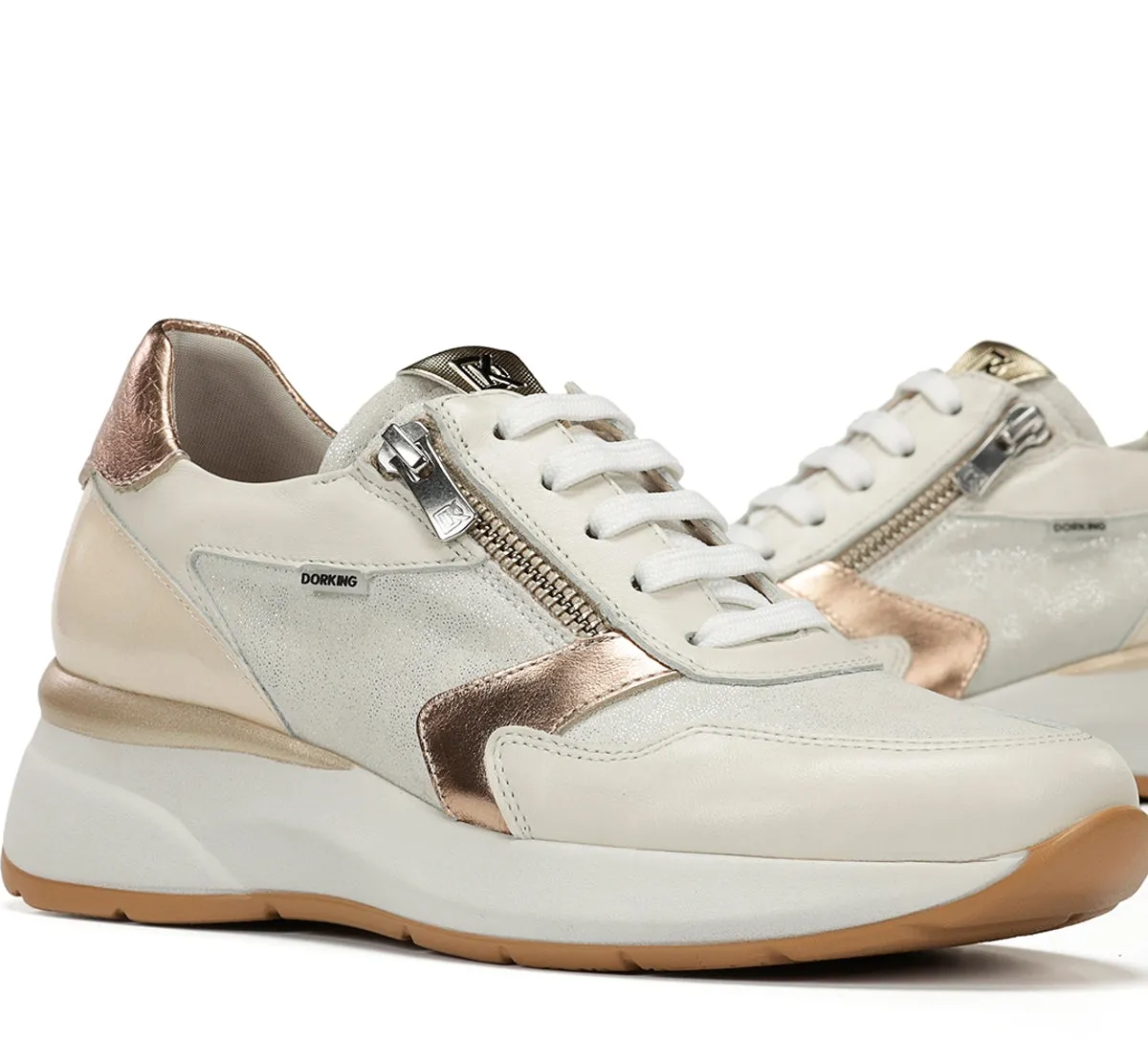 Fluchos Flix D9673 sneakers bianche donna con zeppa