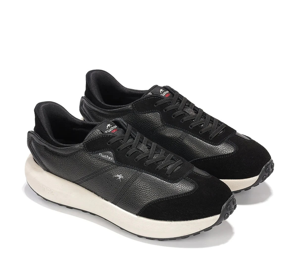 Fluchos Clay F2557 sneakers uomo nere pelle leggera
