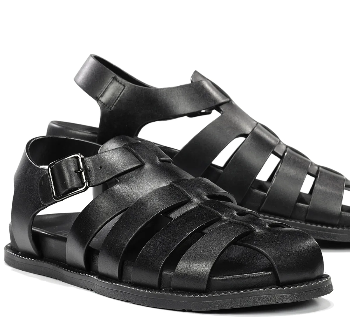 Fluchos Bari F2450 sandali uomo nero pelle
