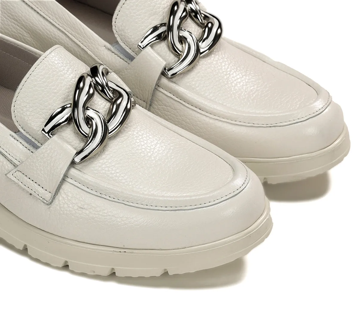 Fluchos Gladis F1937 Mocassini Donna Bianchi Leggeri