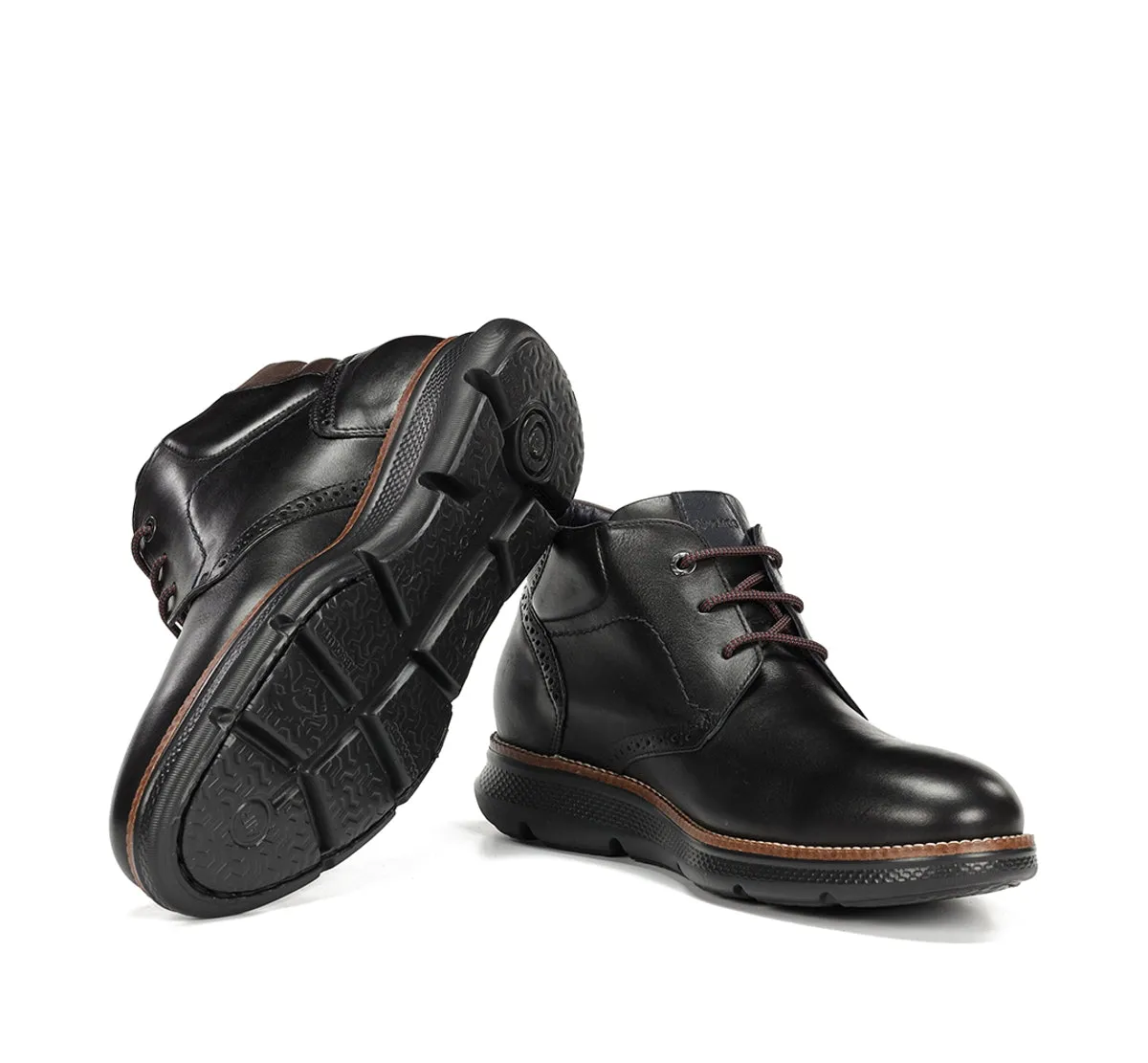 Fluchos William F1353 stivaletti uomo neri pelle