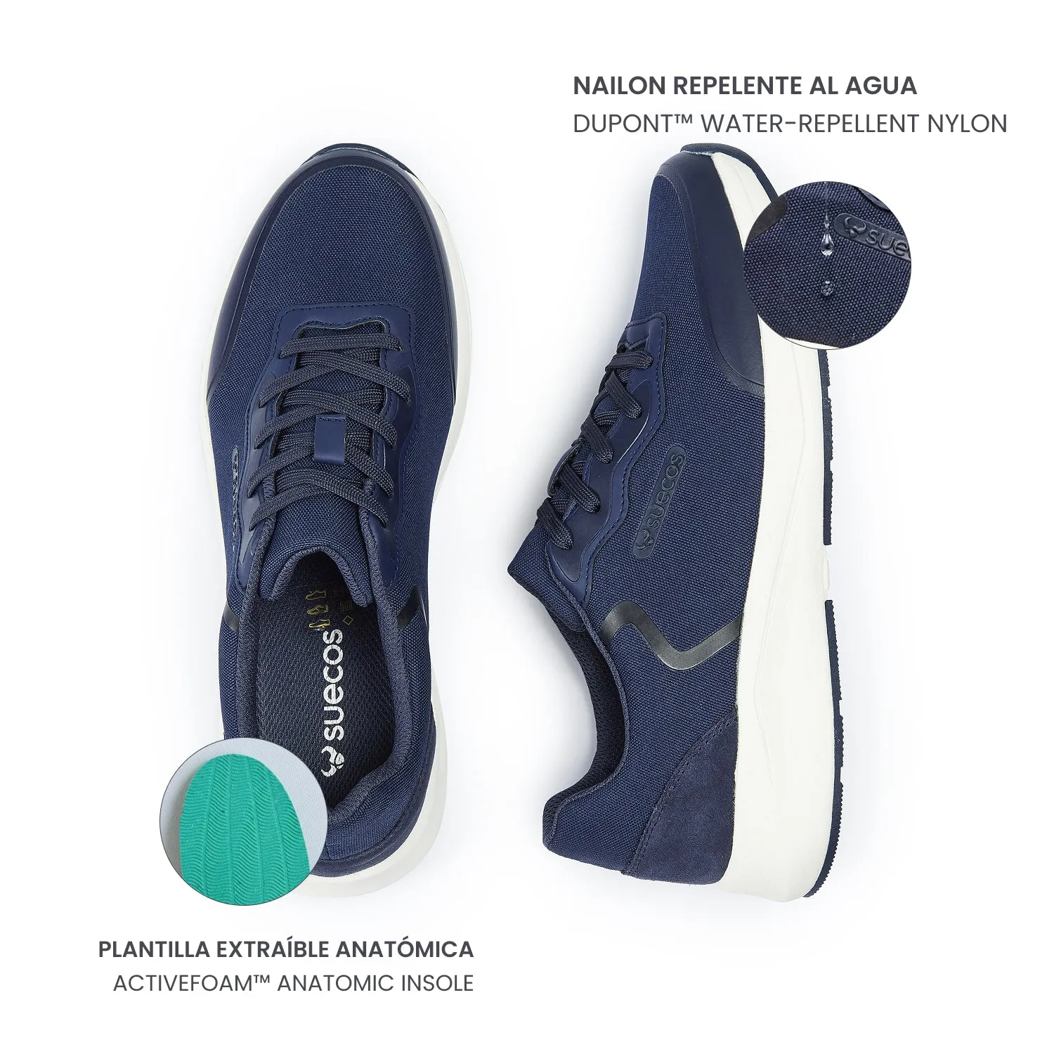 Suecos Vinter scarpe lavoro blu navy traspiranti