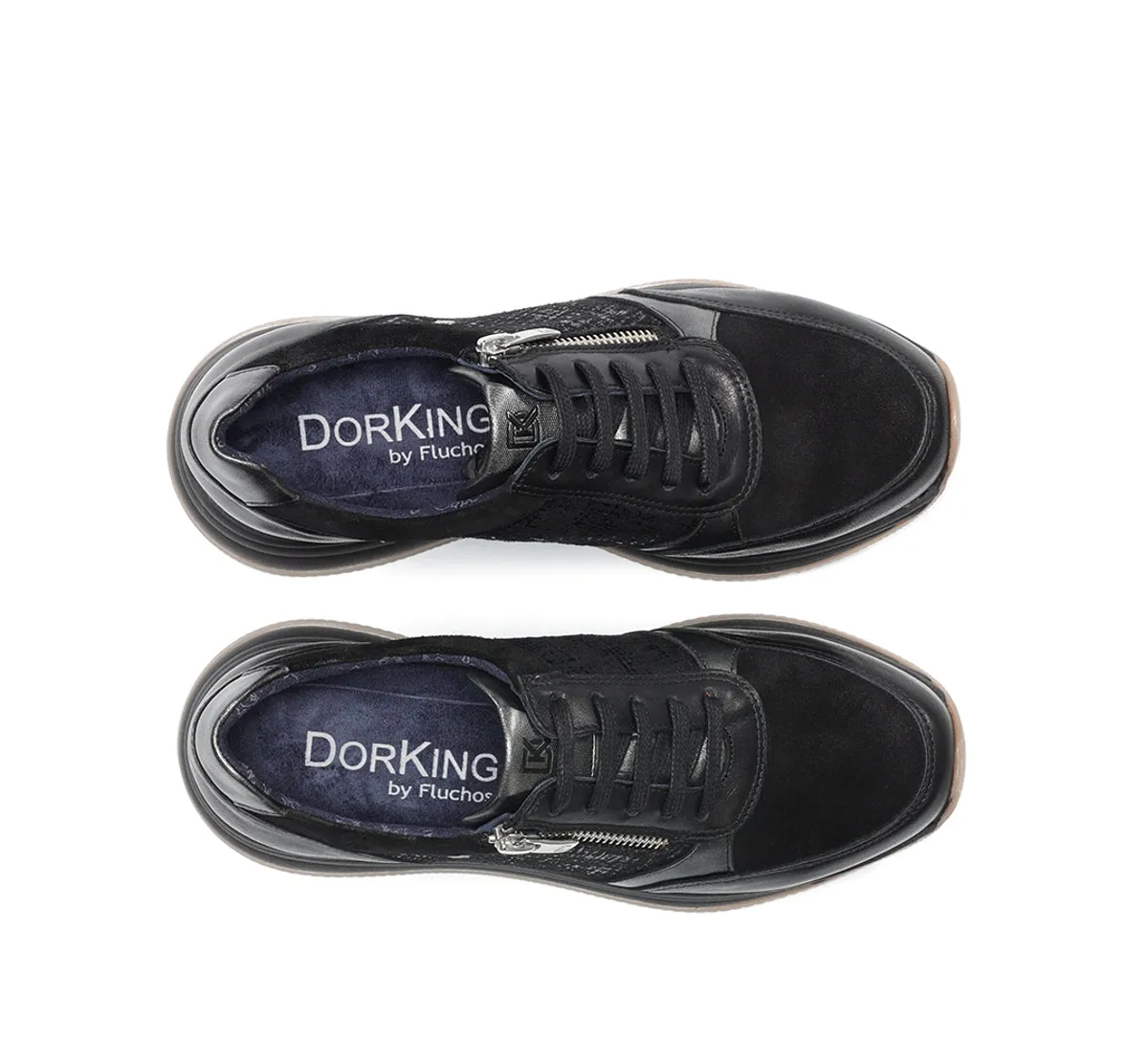 Fluchos Draz D9249 sneakers donna nere platform
