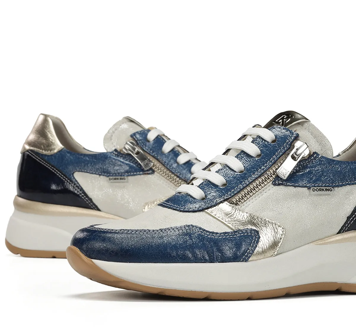 Fluchos Flix D9673 sneakers donna blu con zeppa