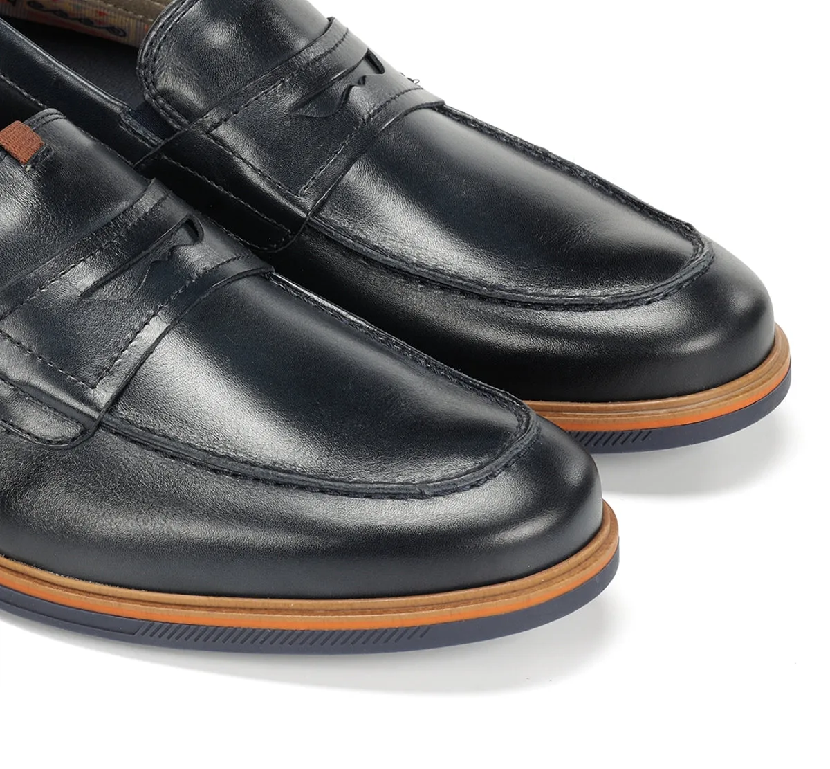 Fluchos Tristan F1747 mocassino uomo blu pianta ampia