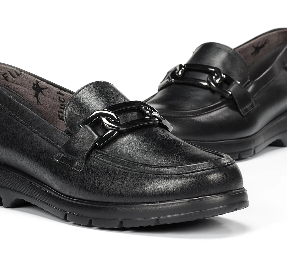 Fluchos Gladis F1794 mocassini donna neri leggeri