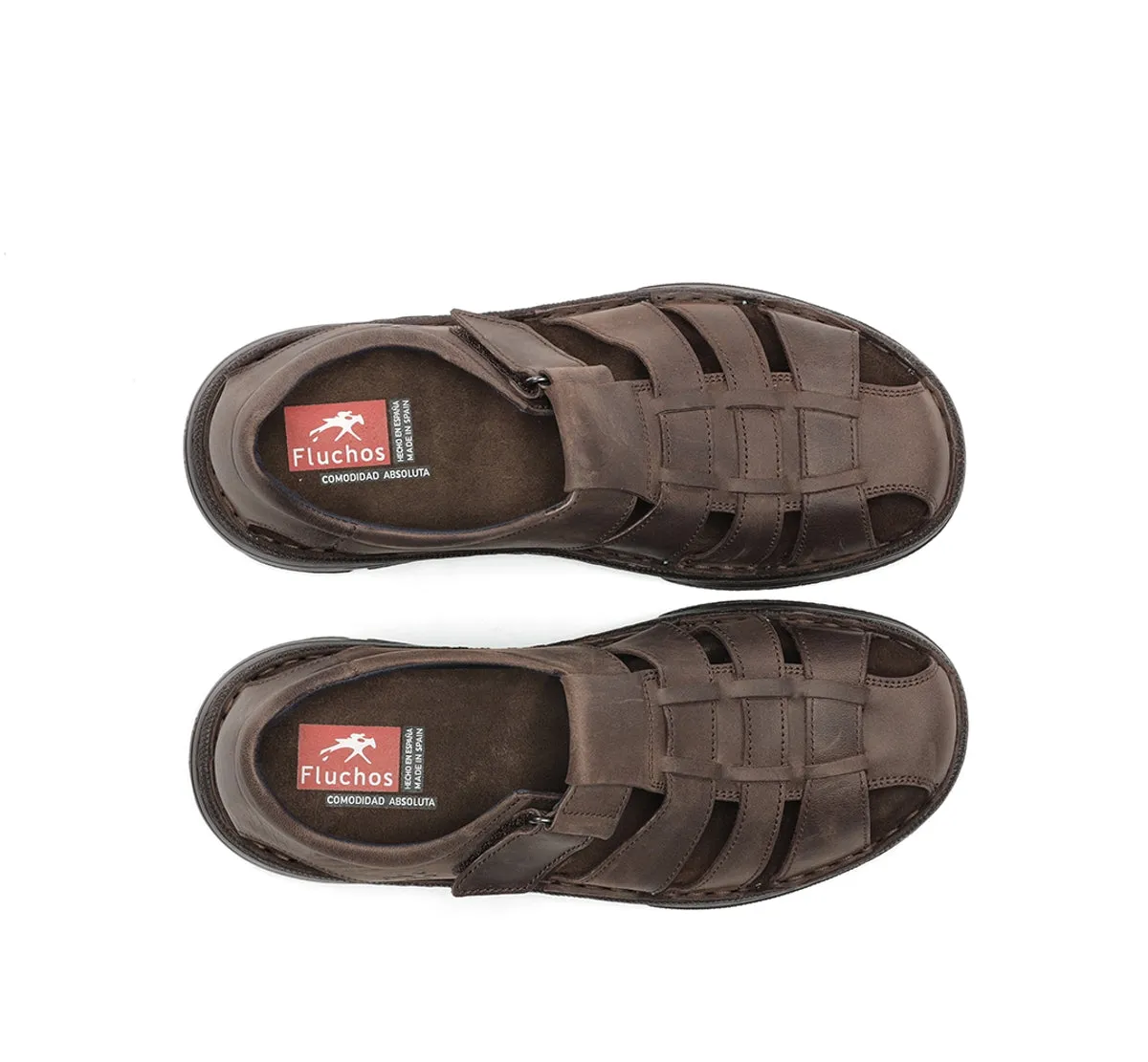 Fluchos Azores F2199 sandali uomo marroni velcro