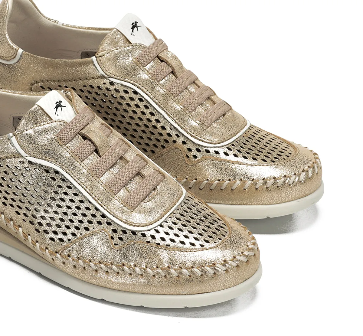 Fluchos Sella F2249 sneakers donna oro con zeppa