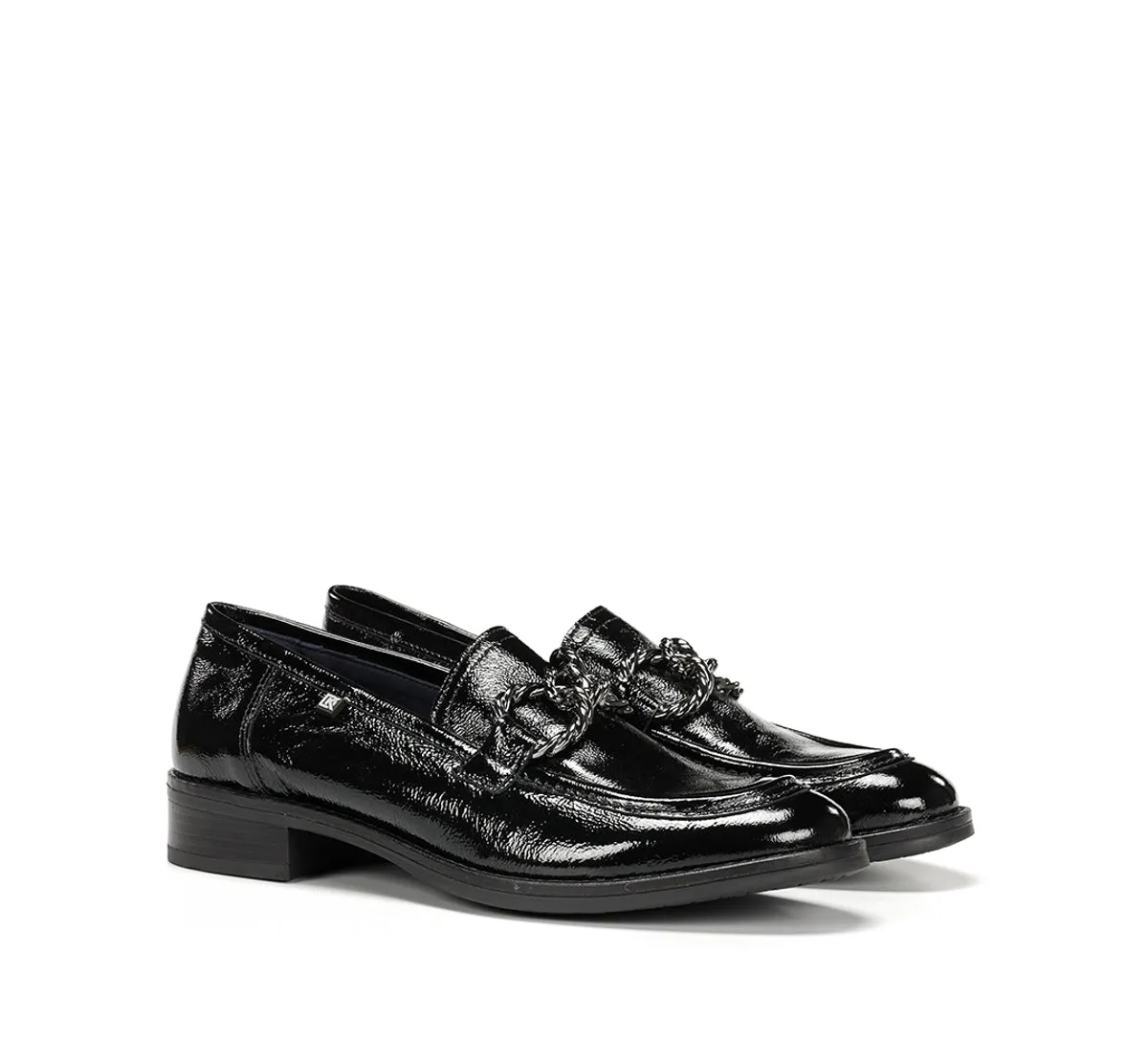 Fluchos Harvard D9117 mocassini donna neri pelle
