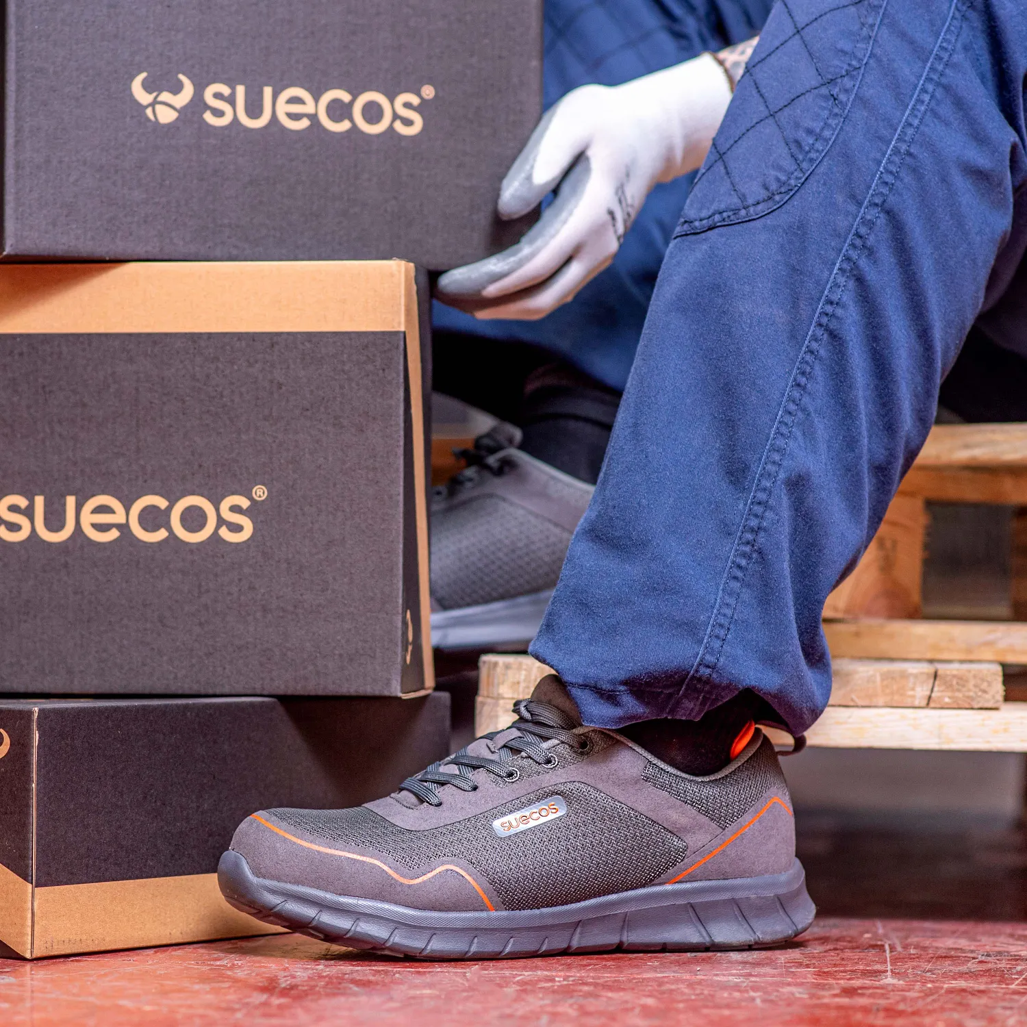 Suecos Stalbil Safety Scarpe Grigie Punta
