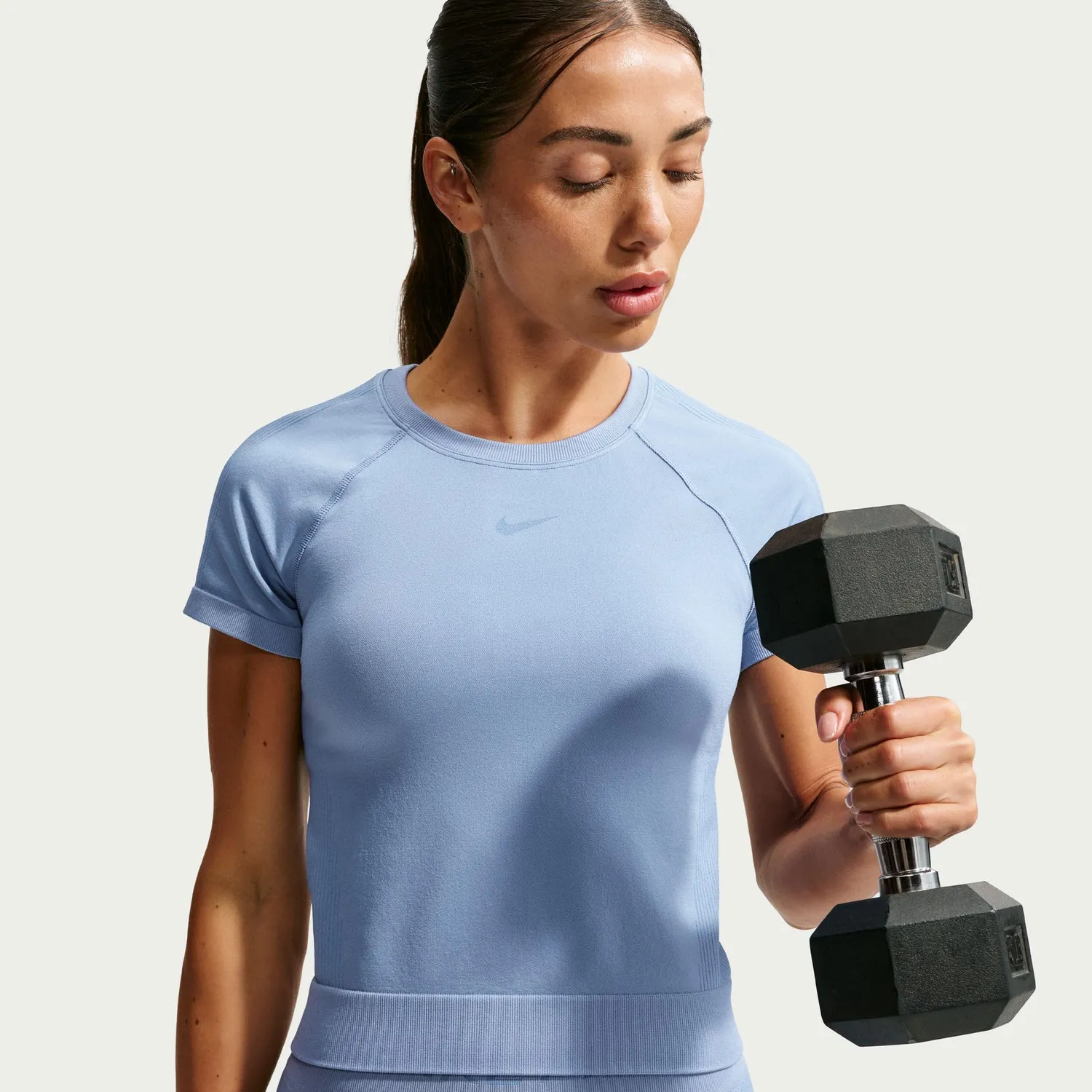 Nike Dri-FIT Seamless t-shirt donna M blu Work Blue