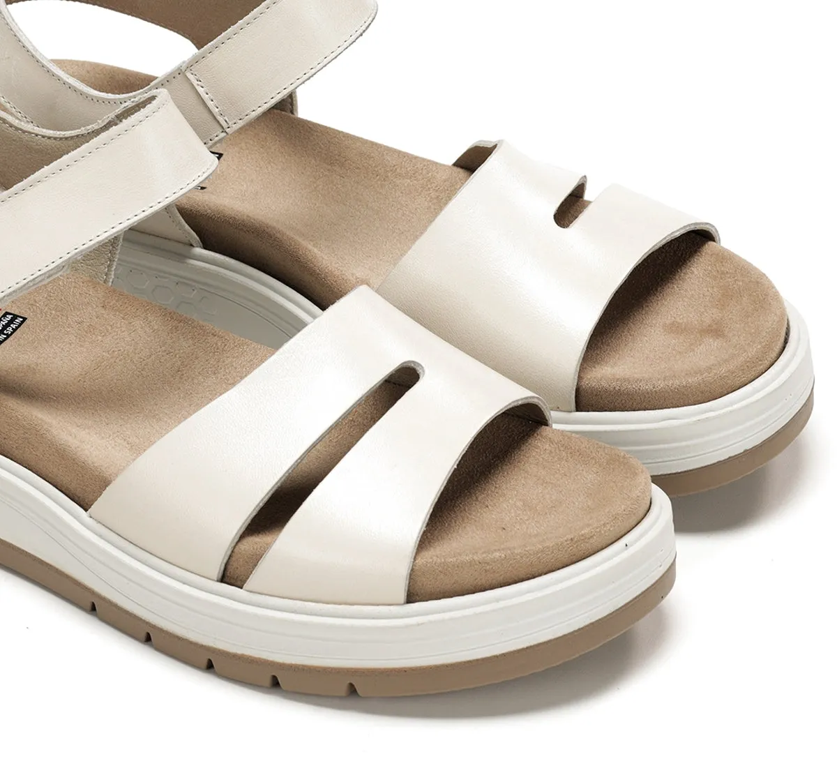 Fluchos Street F2006 sandali donna taupe pianta larga