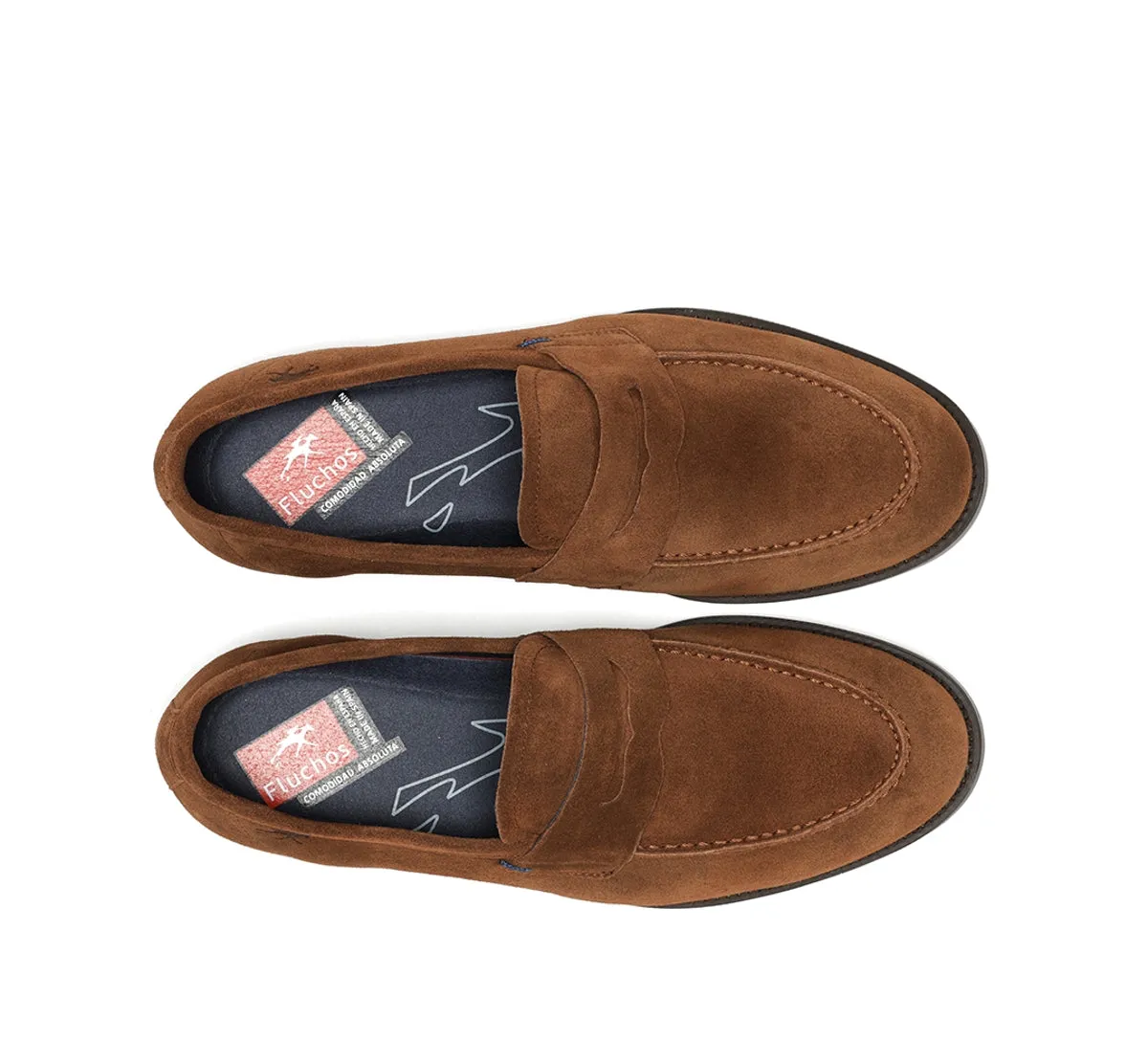 Fluchos Henri F1571 mocassino uomo marrone pelle