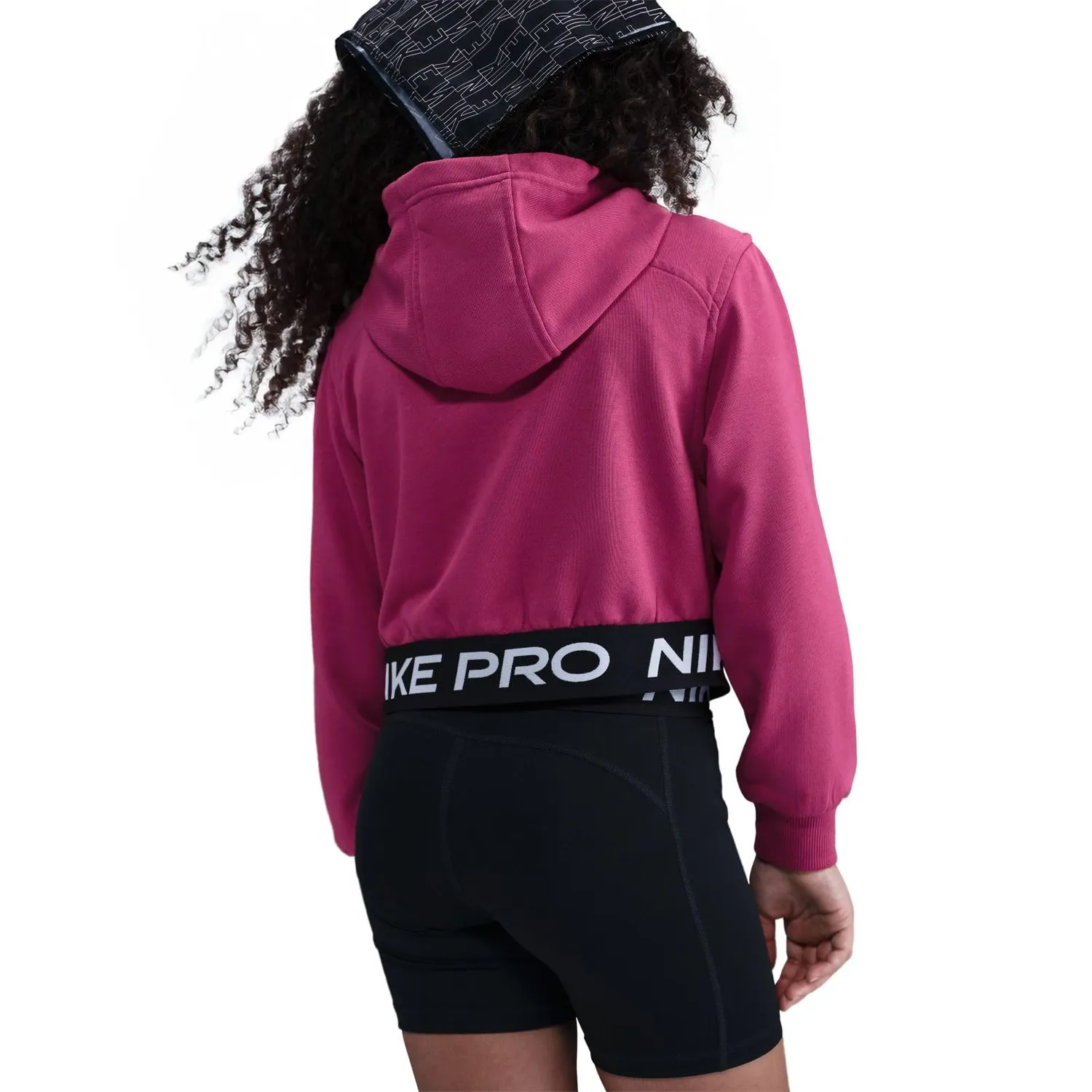 Nike Pro Fleece felpa bambina 8-9 anni blu