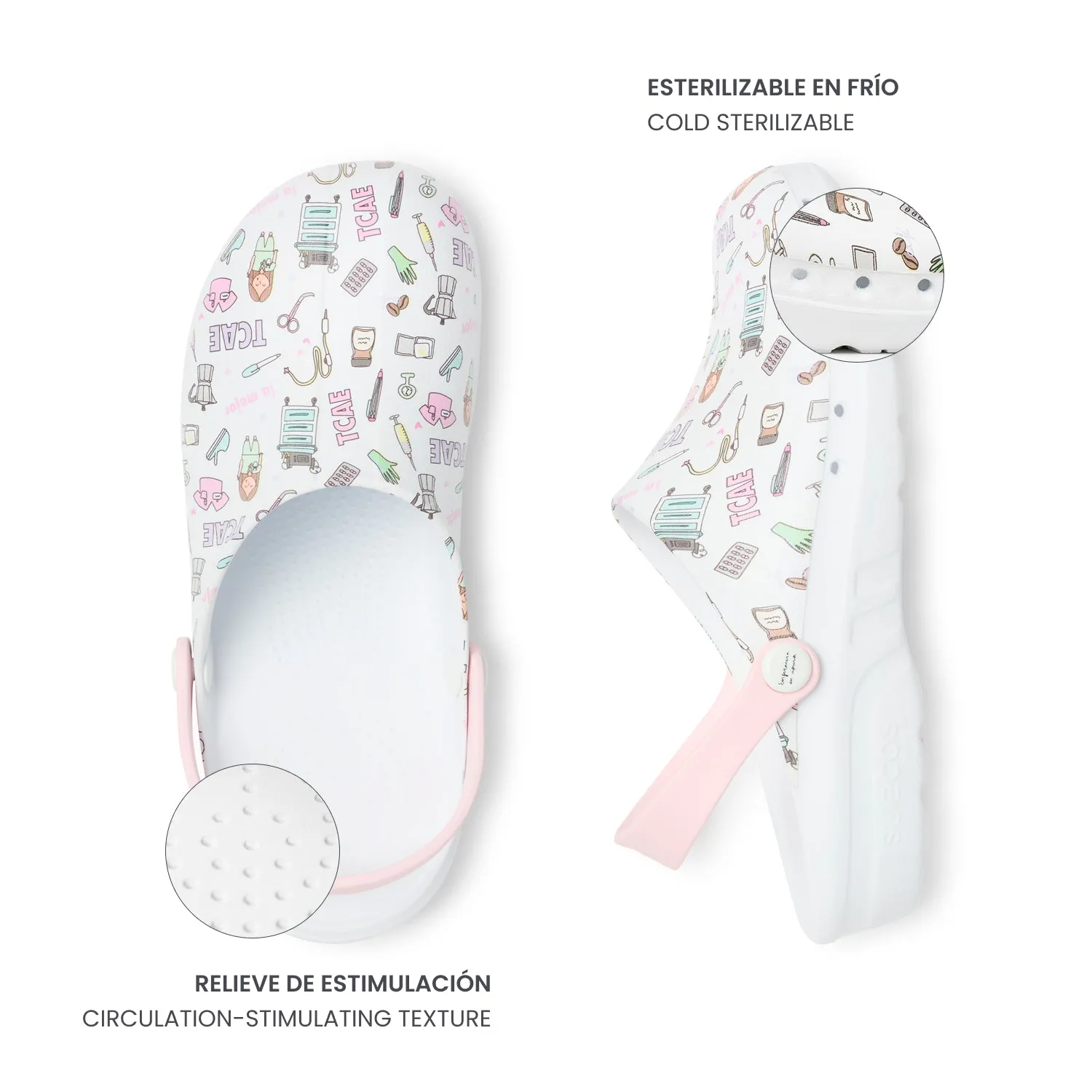 Suecos Oden+ Enfermera en Apuros zoccoli sanitari bianchi