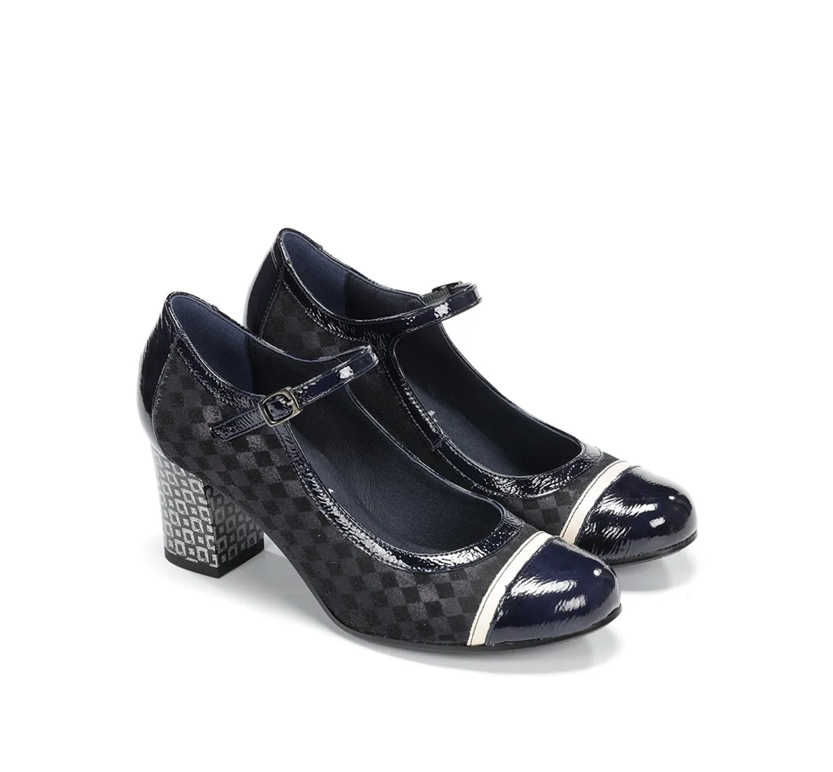 Dorking Rodin D8669 scarpe donna blu fibbia