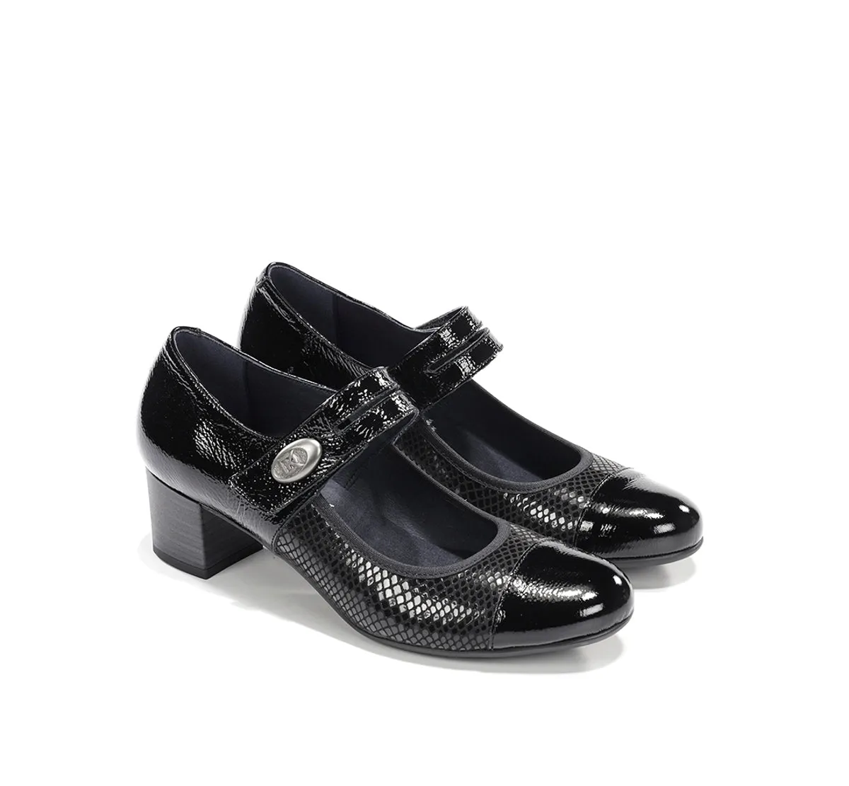 Dorking Geminis D8637 scarpe donna nere tacco