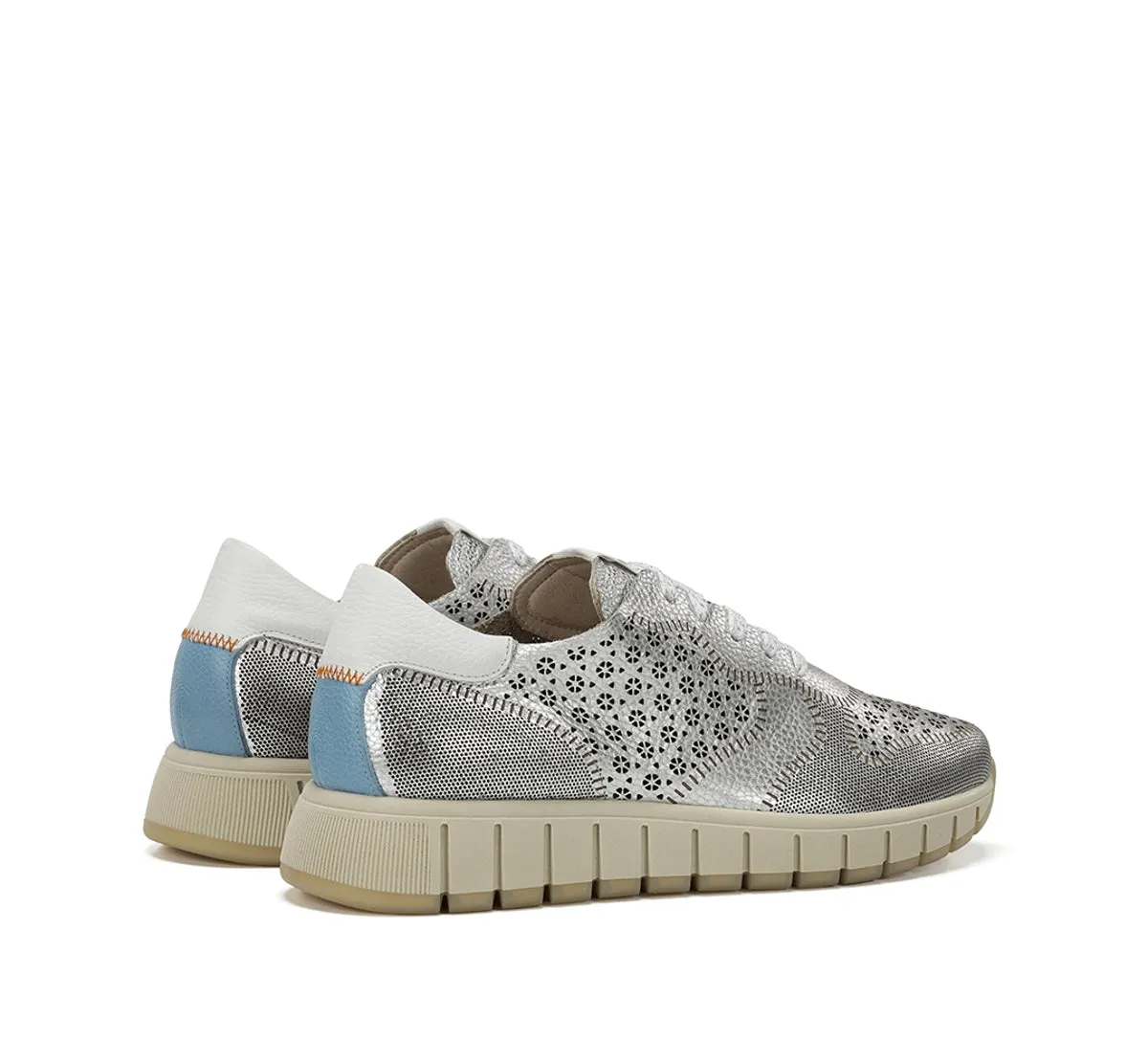 Fluchos Kloss D9632 sneakers donna argento slip-on