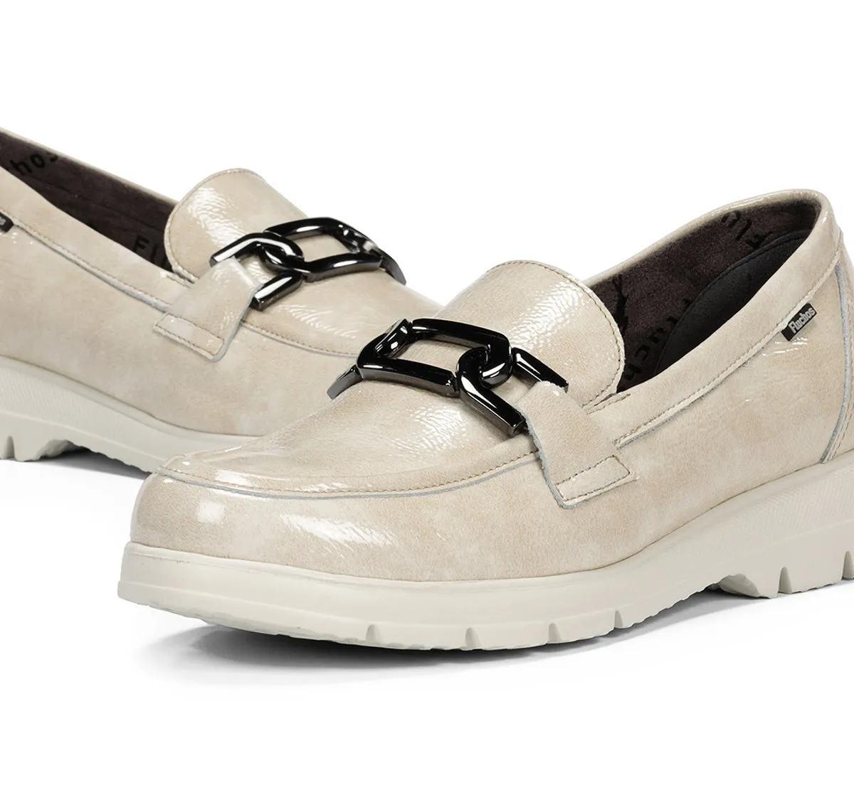 Fluchos Gladis F1794 mocassini donna grigi comfort