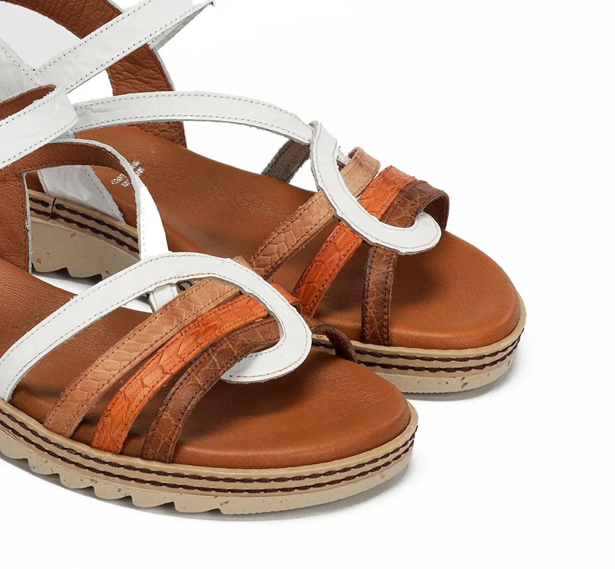 Fluchos Espe D9113 sandali donna bianchi pelle