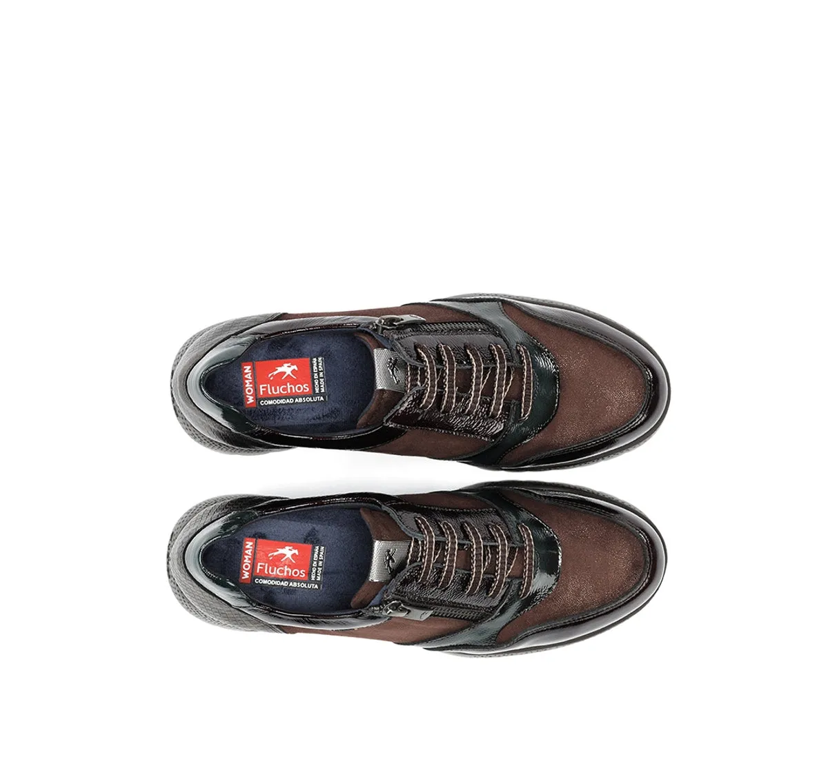 Fluchos Live F2248 sneakers marroni zeppa donna