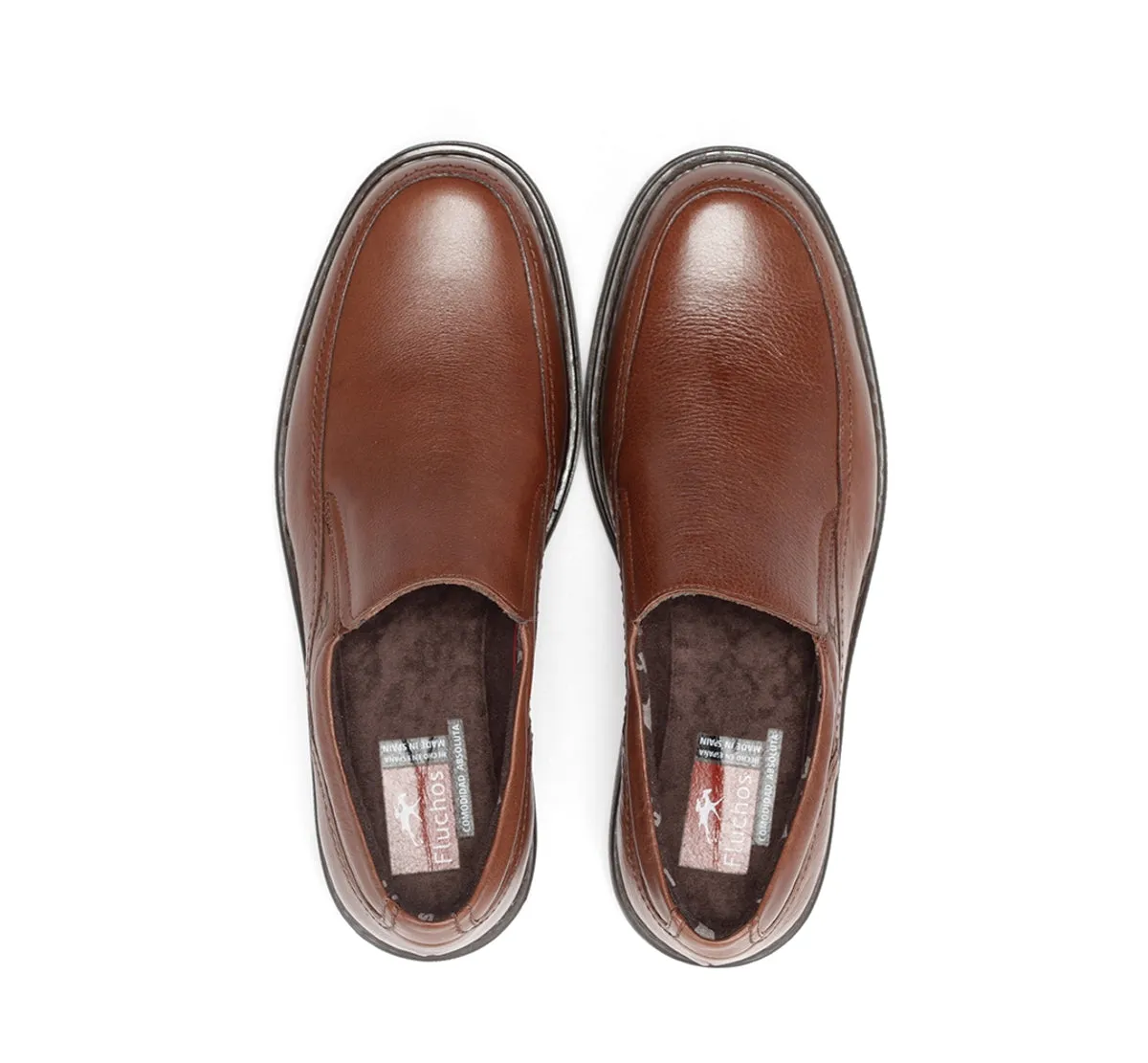 Fluchos Clipper 9578 slip on uomo marroni pelle