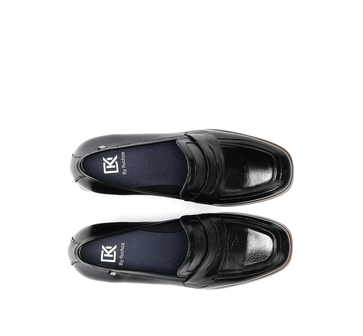 Fluchos Cristel D9334 mocassino donna nero pelle