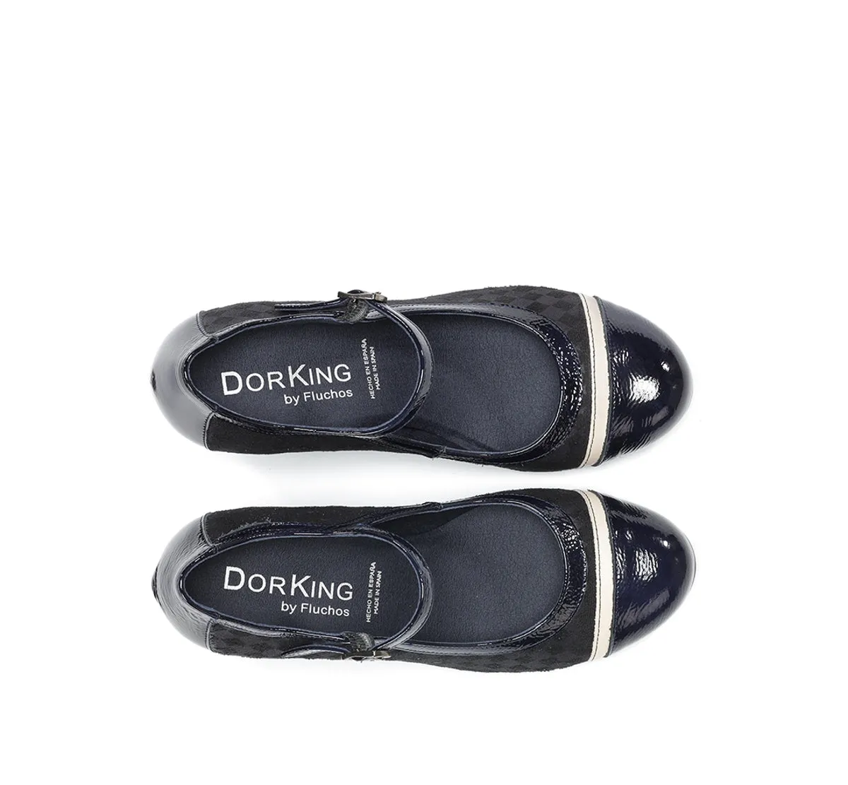 Dorking Rodin D8669 scarpe donna blu fibbia