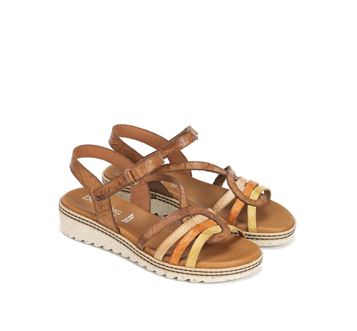 Fluchos Espe D9113 sandali donna marrone fibbia