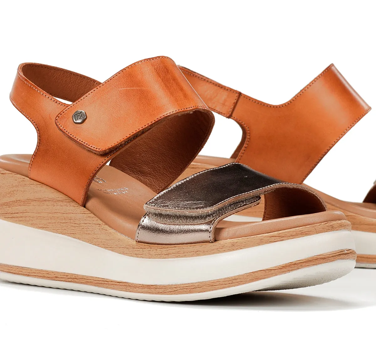Fluchos Prince D9643 sandali donna marrone zeppa