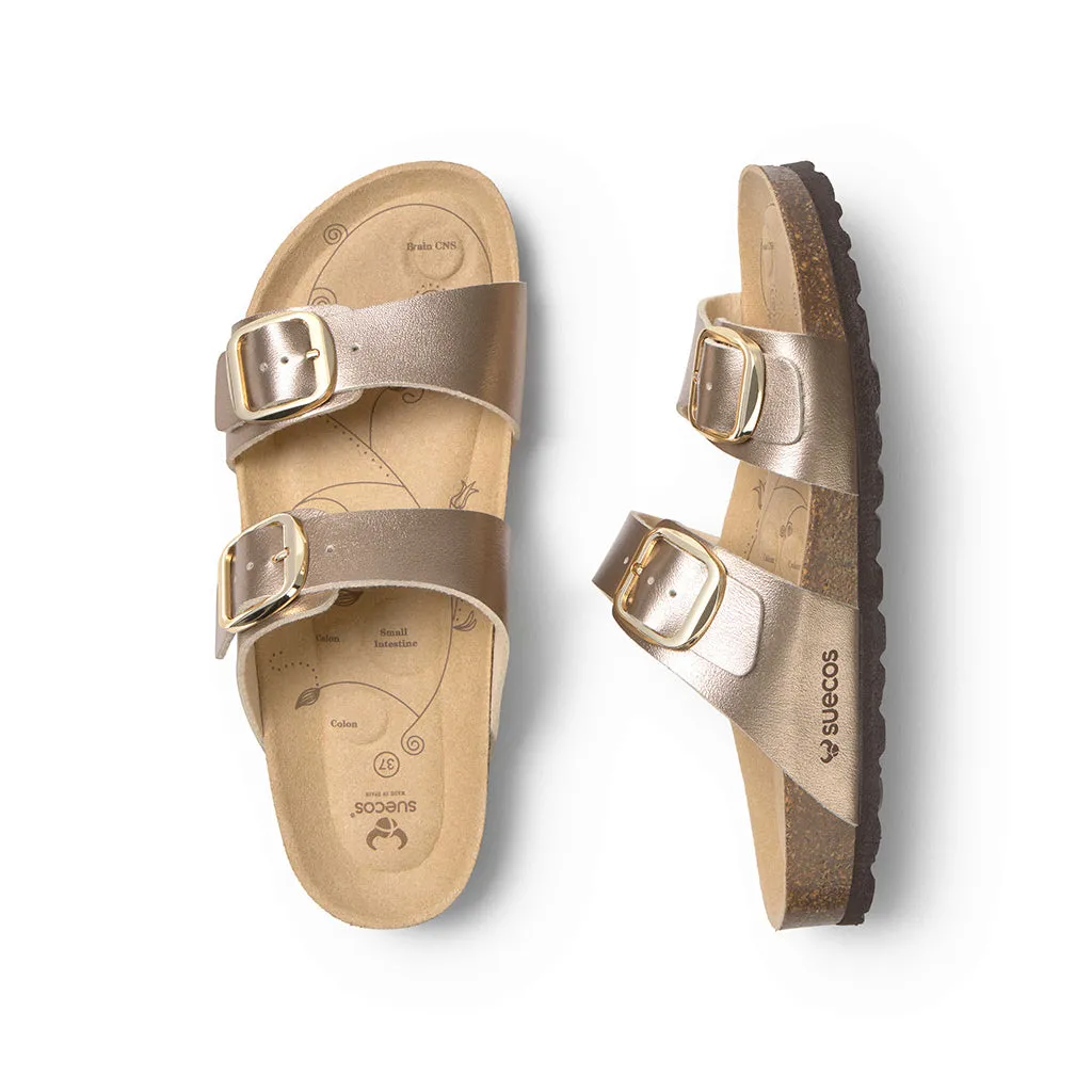 Suecos Vind sandali donna taupe pianta piatta