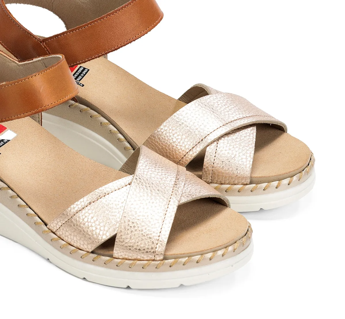 Fluchos Leza F2139 sandalo donna oro leggero