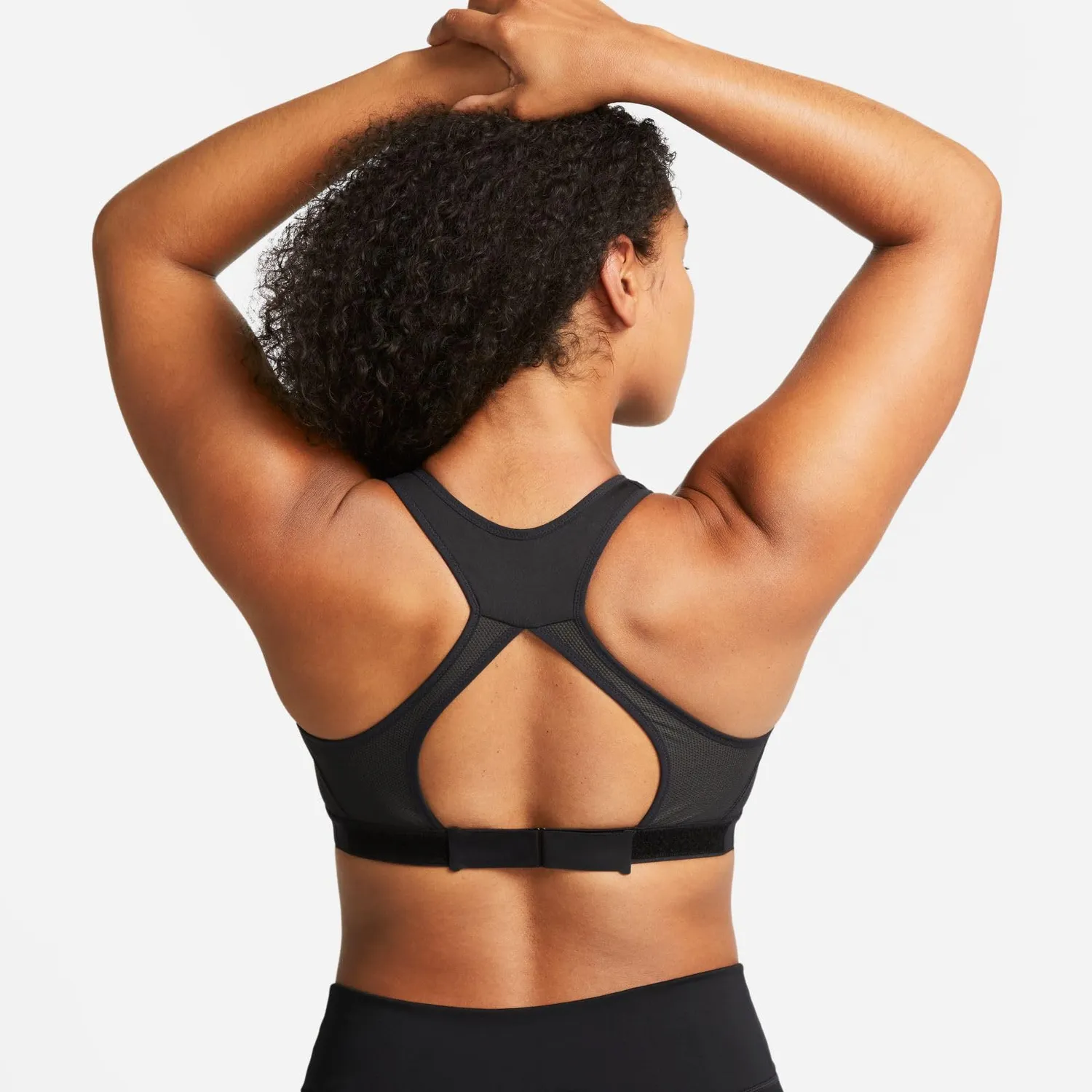 Nike Dri-FIT Swoosh reggiseno sportivo S/A nero alto sostegno